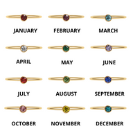 Birthstone Stacking Ring Size 3 Group shot