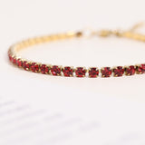 18K Gold PVD Stainless Steel Birthstone Tennis Bracelet january