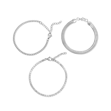 25 pc Bracelet en couches en acier inoxydable/BND0022