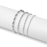 18K Gold PVD Stainless Steel Coated Rope Chain Bracelet/Anklet