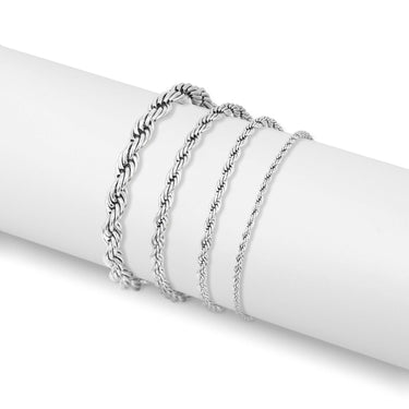 18K Gold PVD Stainless Steel Coated Rope Chain Bracelet/Anklet