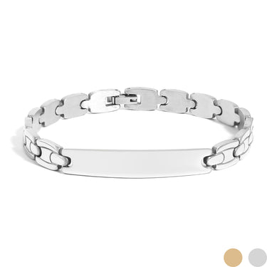 men's stainless steel blank bracelet