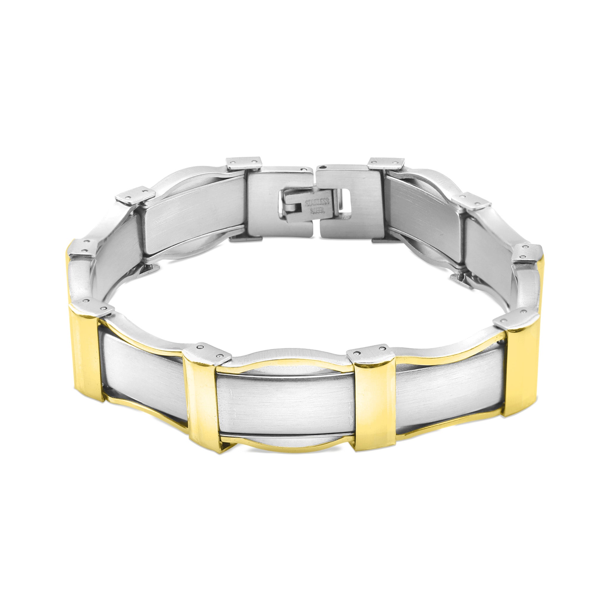 Stainless Steel & Gold PVD Coated Bracelet / BRJ2050