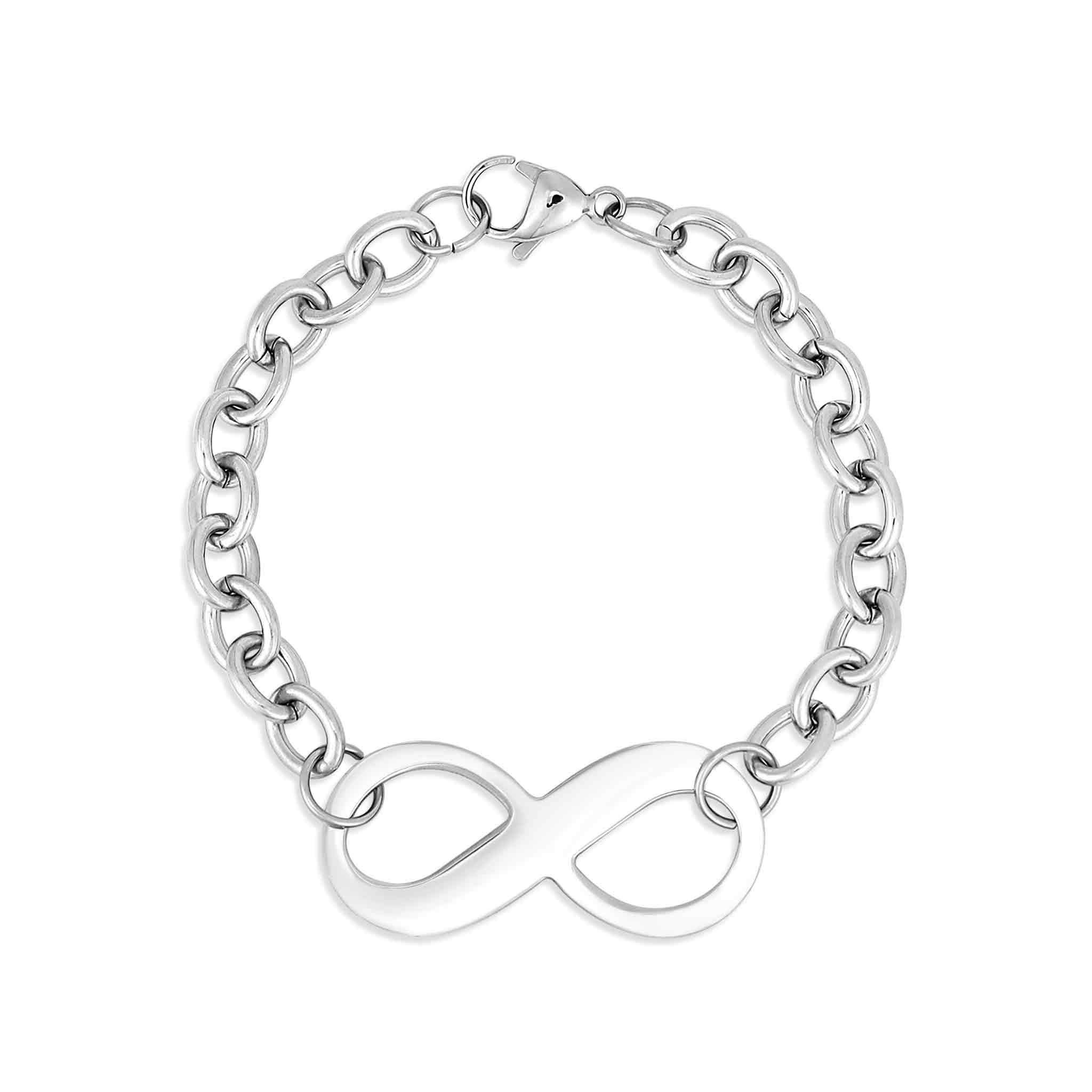 Stainless Steel Infinity Chain Bracelet / BRJ9031