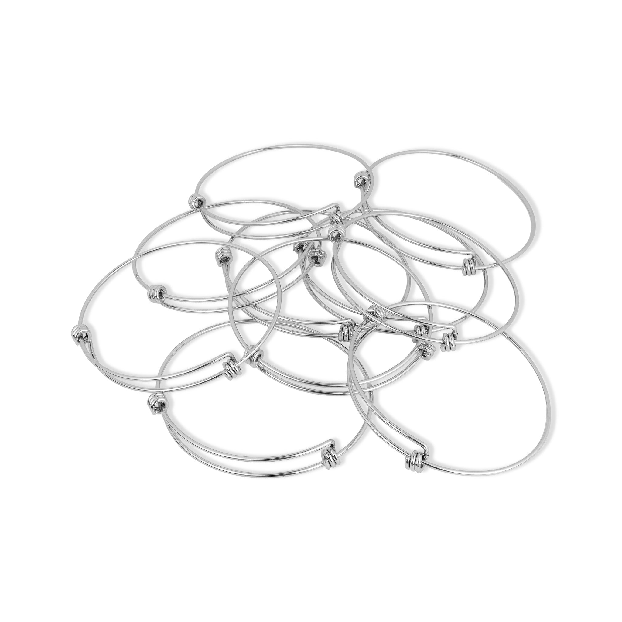10 Pack - 75mm rostfritt stål utbyggbart armband armband / brj9032