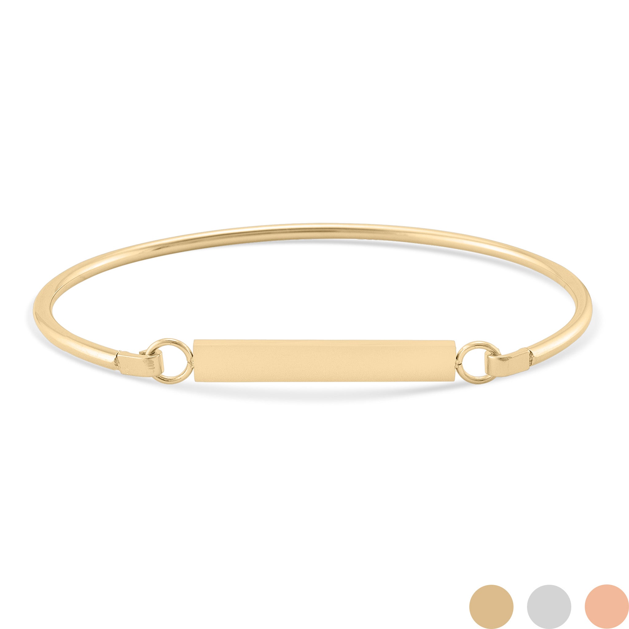 18k Gold PVD Rostfritt stål tomt platt bararmband / BRJ9043