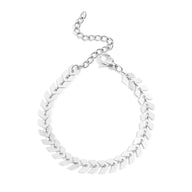 Bracelet de chevron en acier inoxydable 18 carats en or 18K