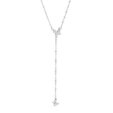 Butterfly Lariat necklace stainless steel 