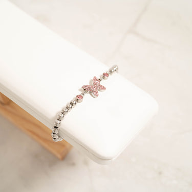 18K Gold PVD Stainless Steel Butterfly Stretch Bracelet