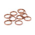 10 Pack - Chocolate Rounded Stainless Steel Blank Ring / CFR7007