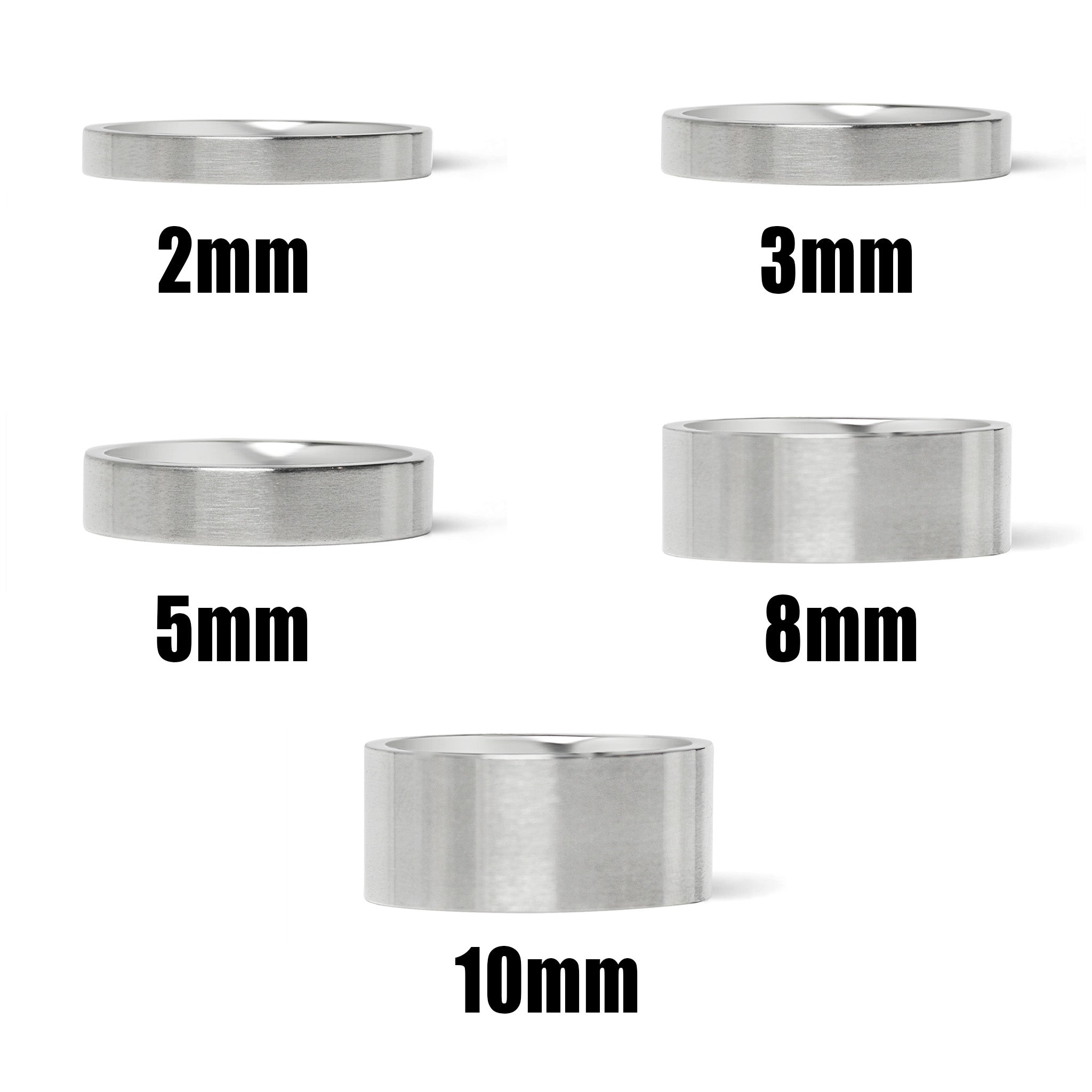 Brushed Flat Stainless Steel Ring / CFR7009