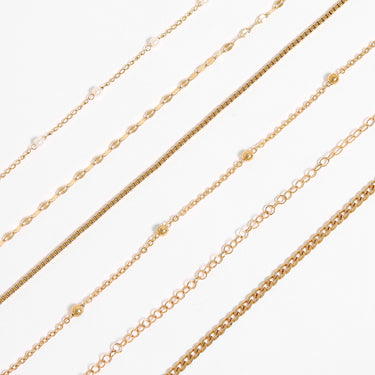 Kit de chaîne de bijoux permanente - 18 carats en or PVD en acier inoxydable/BND0045