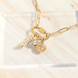Carabiner Faith Charm Paperclip Necklace Lifestyle