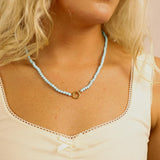 Stone Charm Keeper Necklace Lifestyle