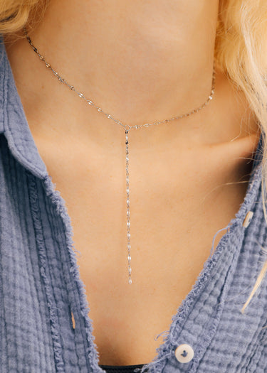 18K Gold PVD Edelstahl Lariat Halskette Lippenkette/CHN0058