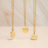 Stone Bee Pendant Necklace