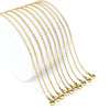 10 Pack - Gold 20" Stainless Steel Loop Chain Necklace / CHN3011
