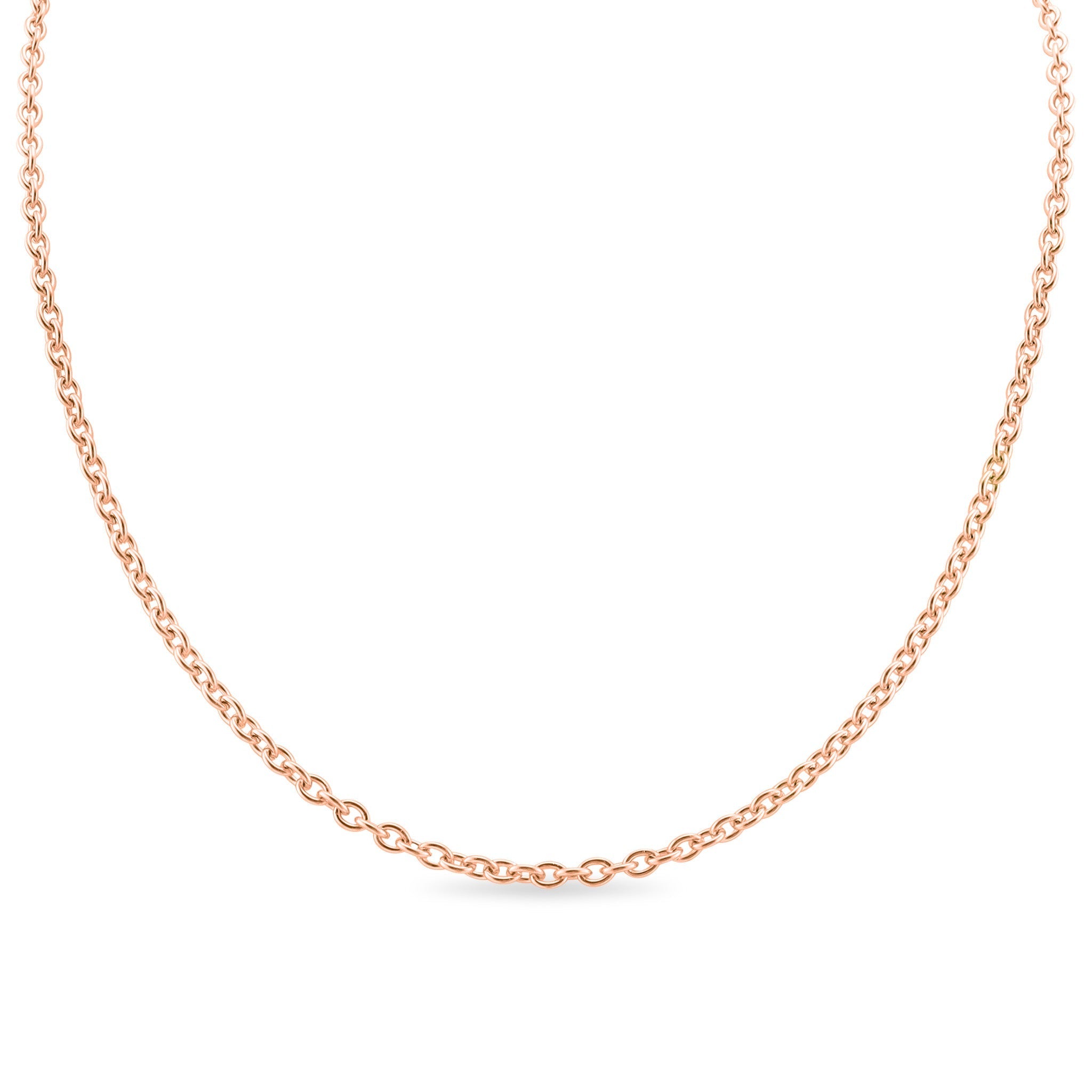 10 Pack - Rose Gold 20" Stainless Steel Loop Chain Necklace / CHN3011