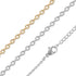 Stainless Steel PVD Coated Crimped Oval Link Chain Necklace / CHN3012