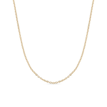 18K Gold PVD Edelstahl Crimped Oval Link Kette Halskette/CHN3012