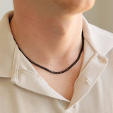 Wholesale jewelry Stainless Steel Black Curb Chain Necklace- model 