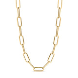 18K Gold PVD Stainless Steel Paperclip Chain Necklace