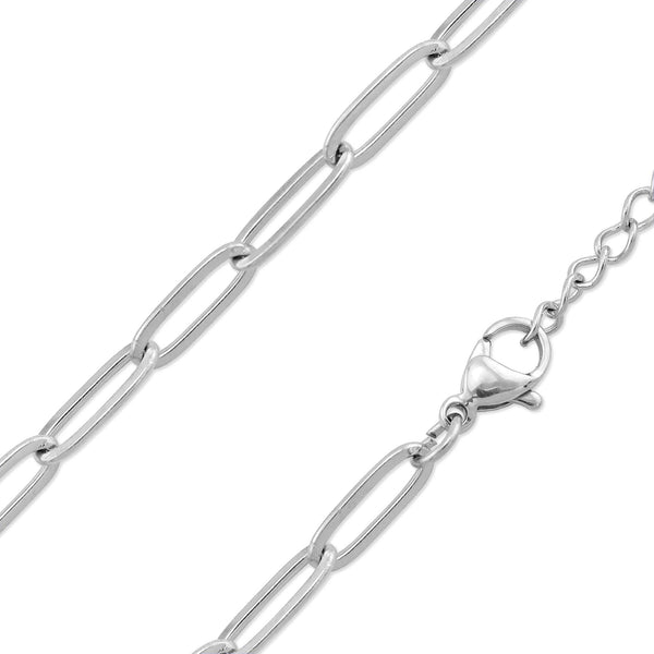 1.5mm .925 Sterling Silver flat Mariner Link Anchor Chain Necklace