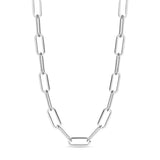 Thick paperclip chain necklace hanging