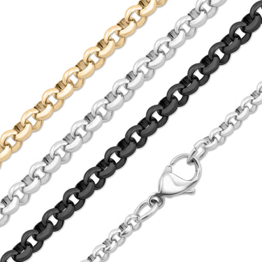 18K Gold PVD Edelstahl Rolo -Kette Halskette/CHN9950