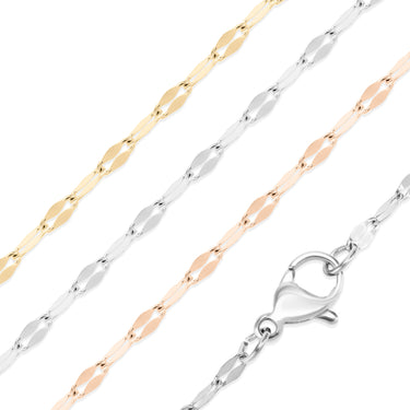 18K Gold PVD Edelstahl Lippenkette Halskette/CHN9954