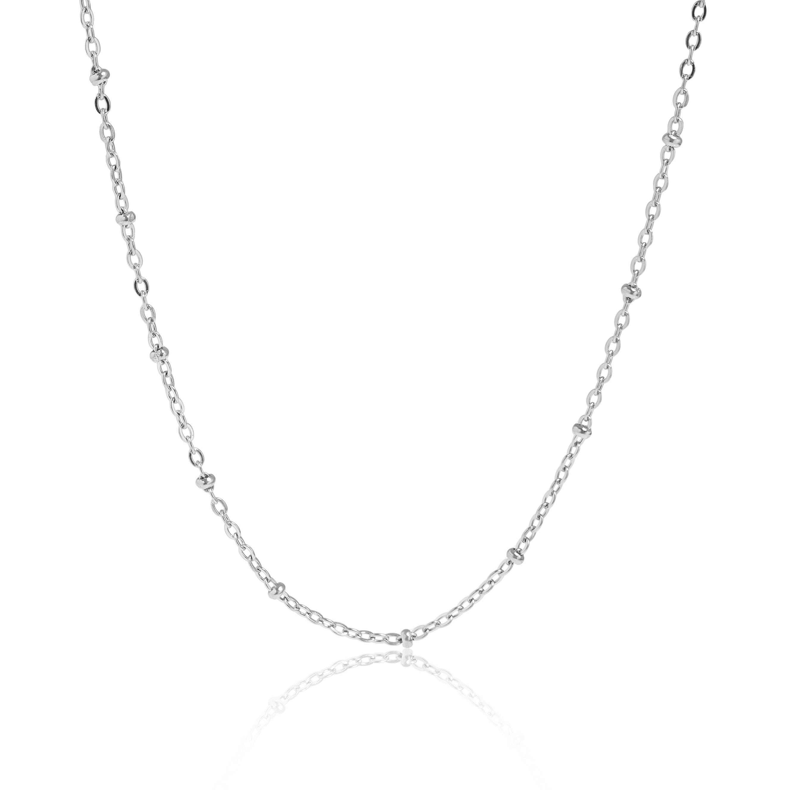 Stainless Steel Twisted Round Link Chain Necklace / CHN9962 