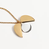wholesale jewelry 18K Gold PVD Stainless Steel Blank Heart Hidden Message Necklace- gold studio 