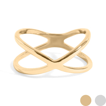 Gold Criss Cross ring