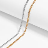 Diamond Cut Curb Chain Necklace