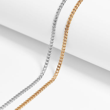 Diamond Cut Curb Chain Necklace