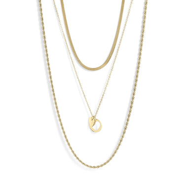 45 PC Cutout Heart 18K Gold PVD Halskette Set/Bnd0033