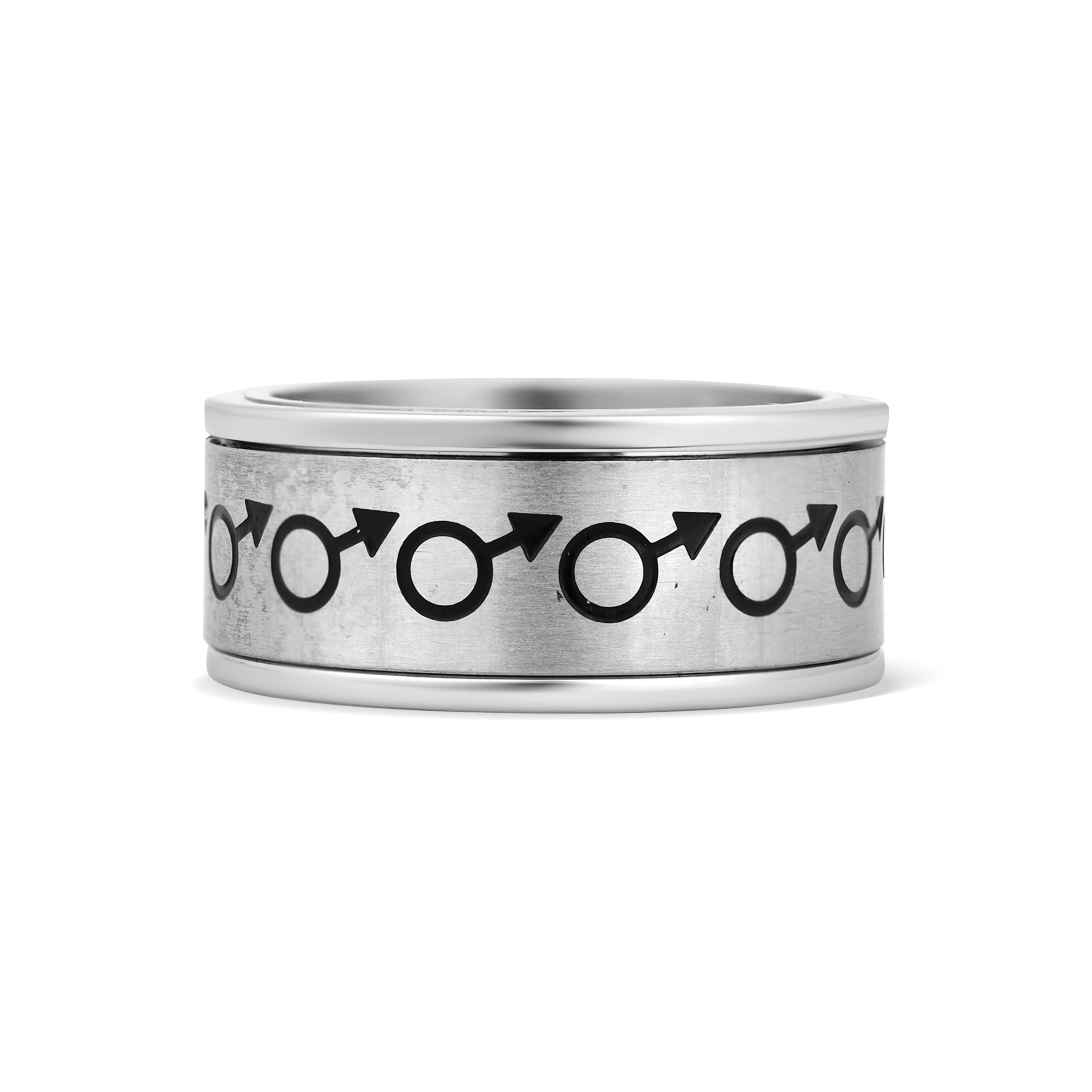 Male Symbol Spinner Stainless Steel Ring / DIS0017