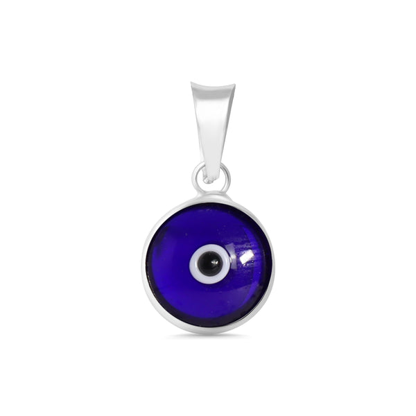 Sterling Silver Colorful Evil Eye Pendant / DIS0021