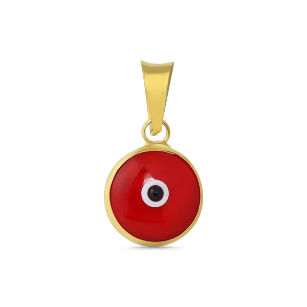 Gold Vermeil Colorful Evil Eye Pendant / DIS0022