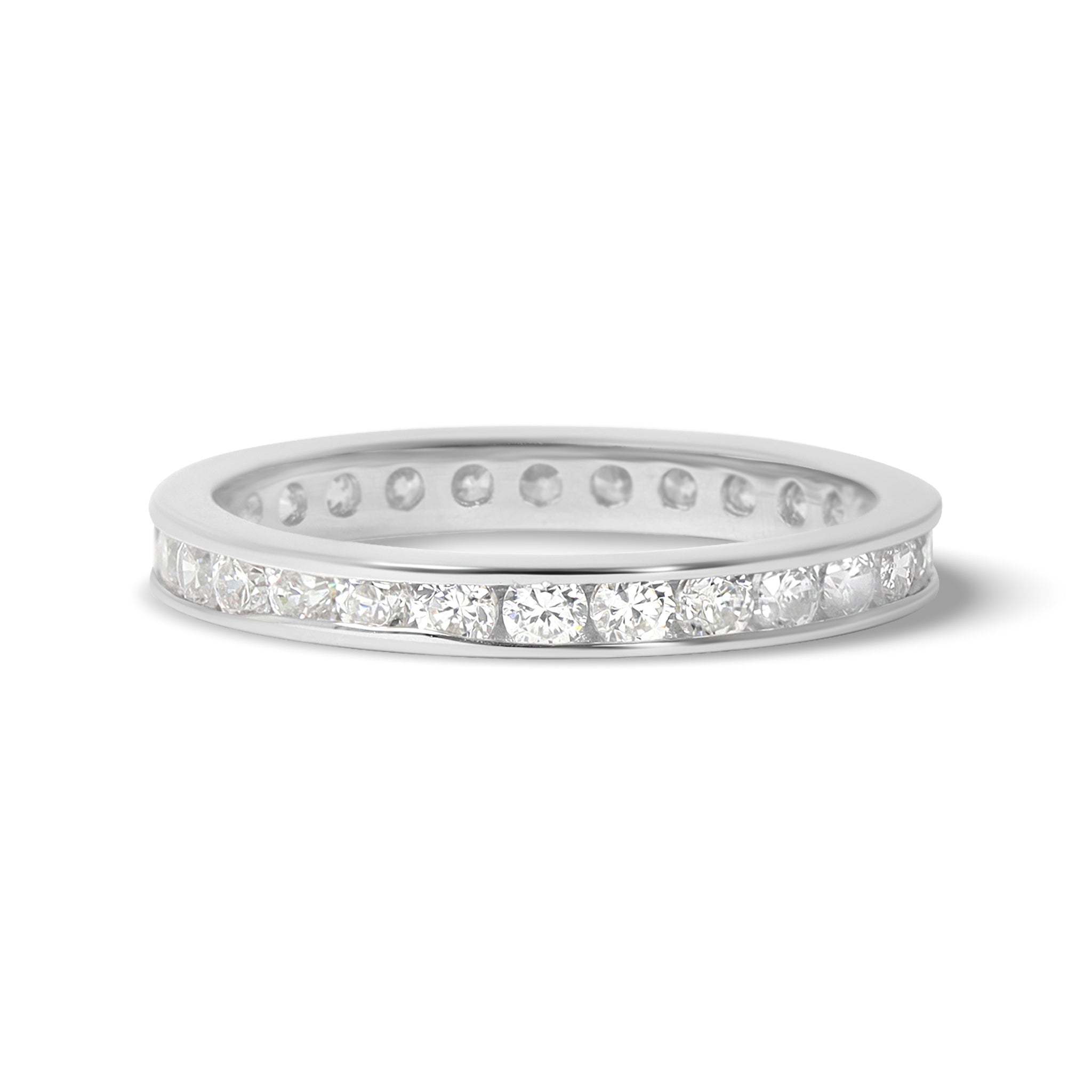 April CZ Eternity Stainless Steel Ring / DIS0034