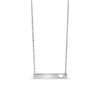 Laser Engravable Cutout Heart Bar Polished Stainless Steel Necklace / DIS0049