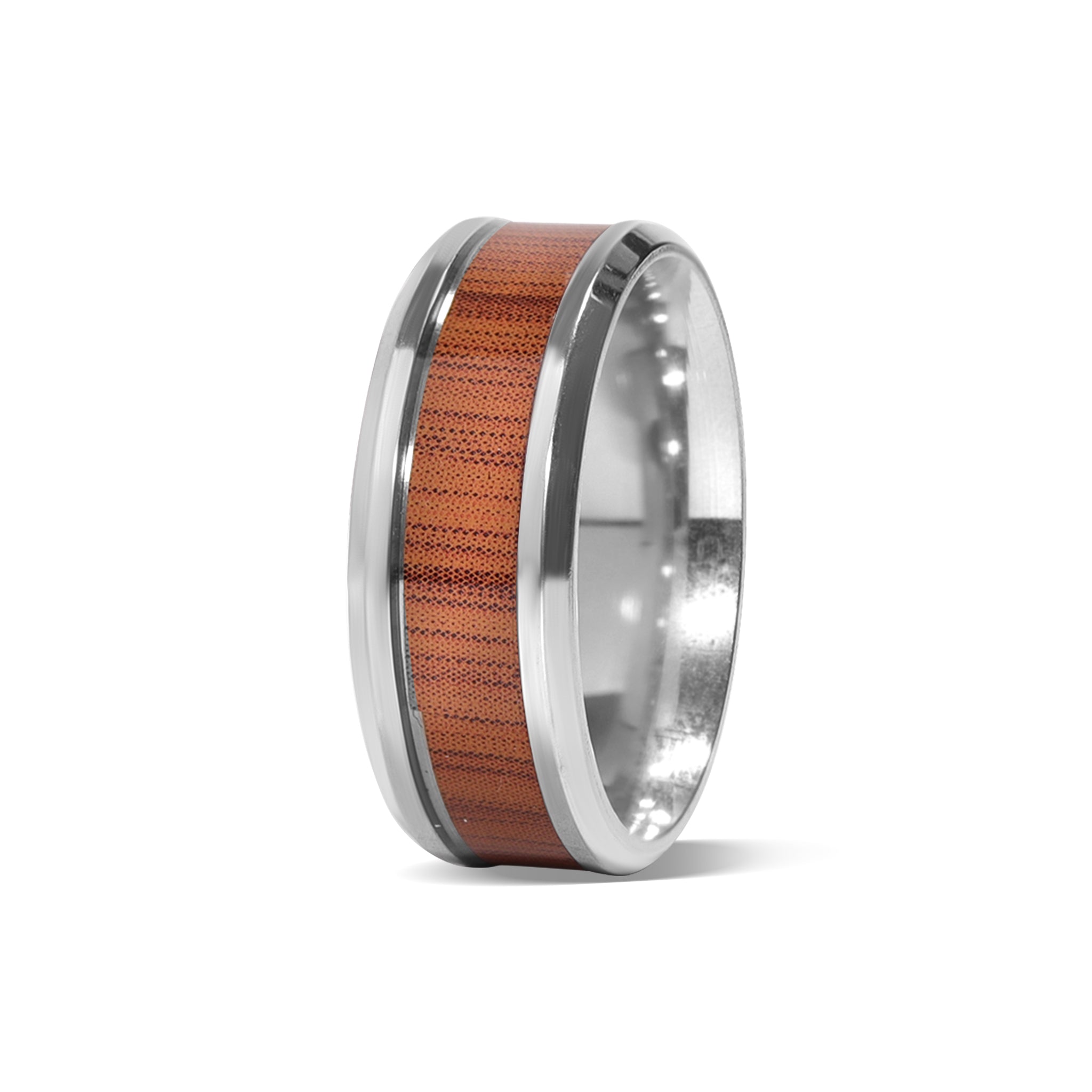 Stainless Steel Wood Center Ring / DIS0065