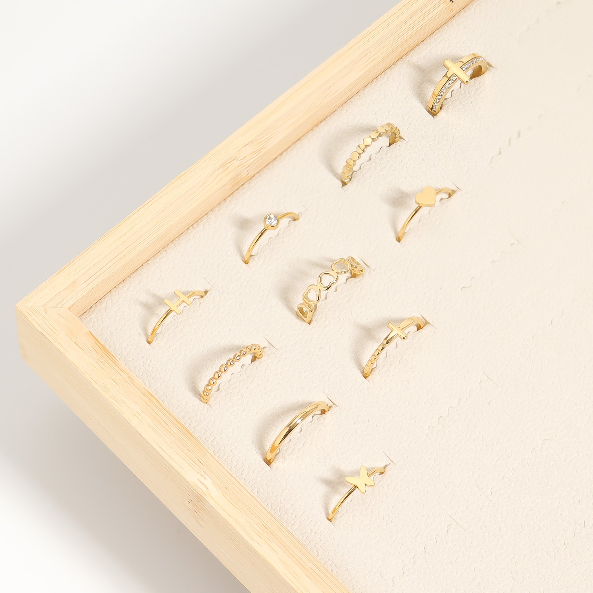 100 enhets slitsade ringsmyckesdisplay / DSP0012