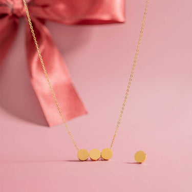 18K Gold PVD Edelstahl Mini -Kreis Halskette/SBB0344