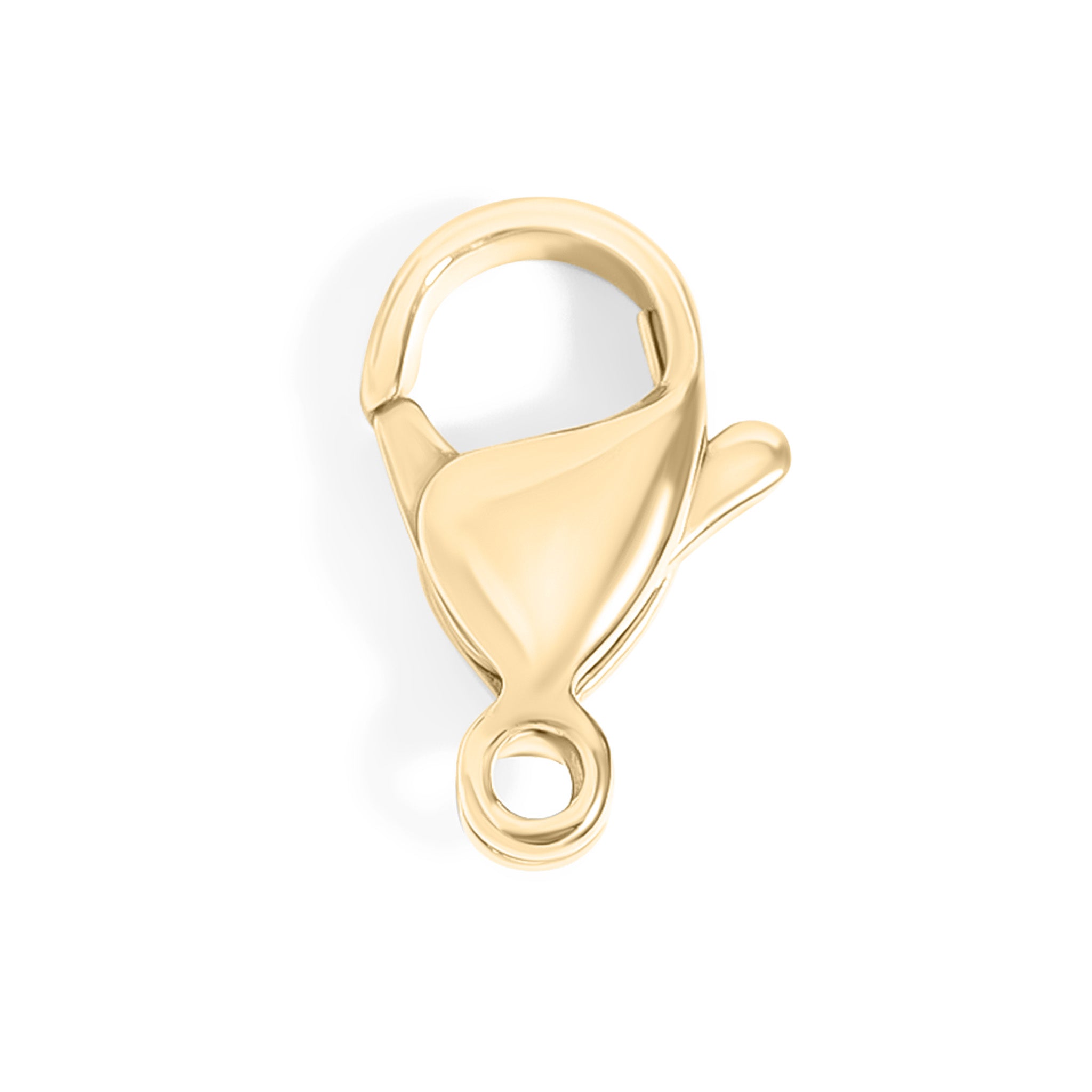 A single 18K Gold PVD stainless steel lobster clasp with a glossy finish on a white background.