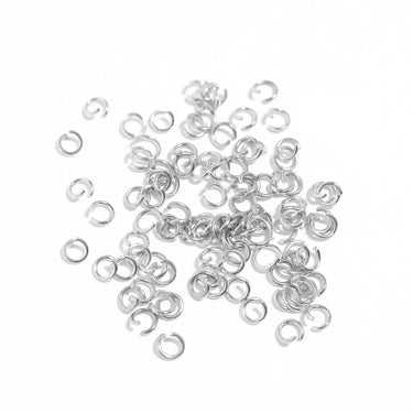 100 Pack Stainless Steel Saw Cut Jump Rings / ENC0003