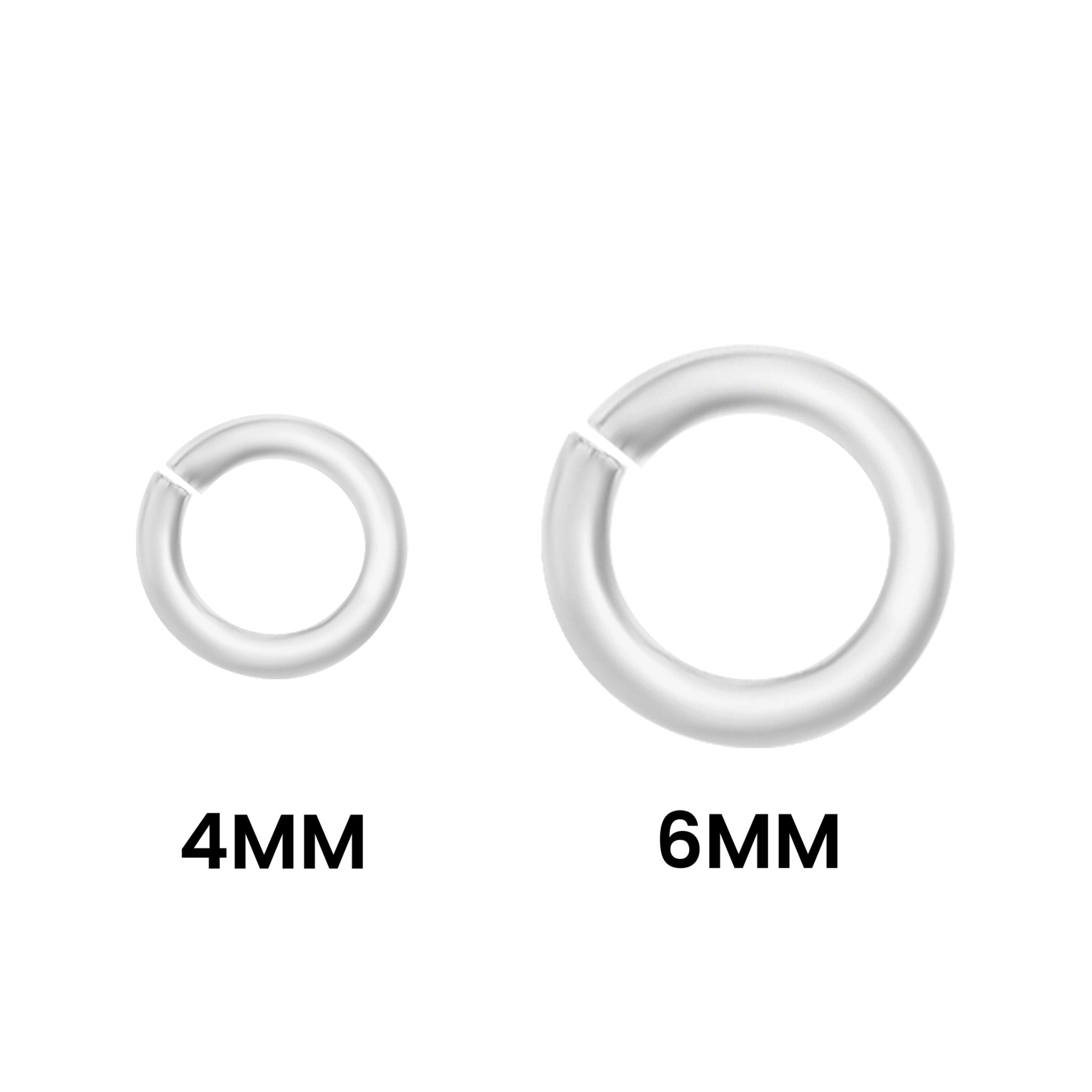 10 Pack .925 Sterling Silver Open Jump Rings / ENC0021