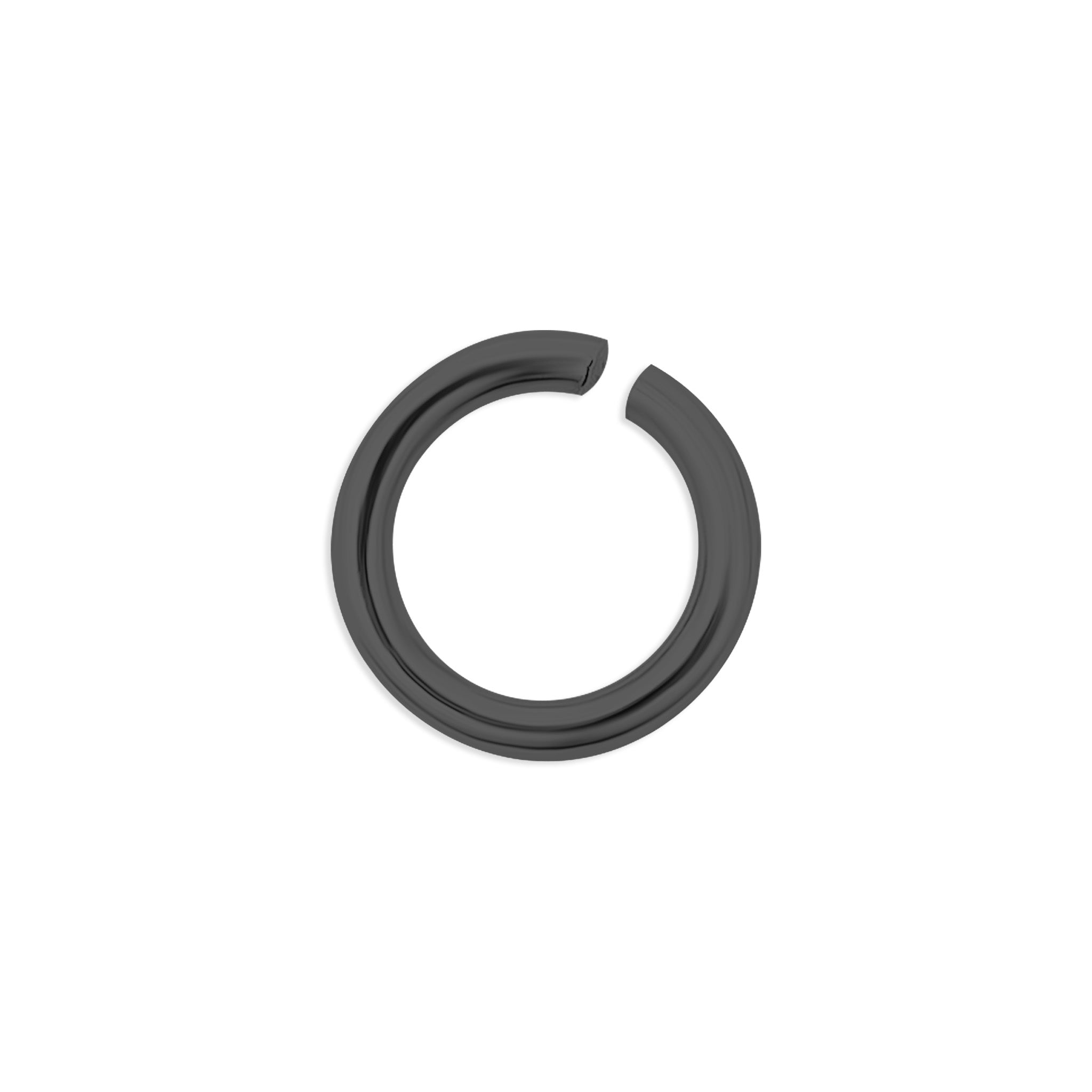 100 Pack rostfritt stål Black Open Jump Rings / ENC0024