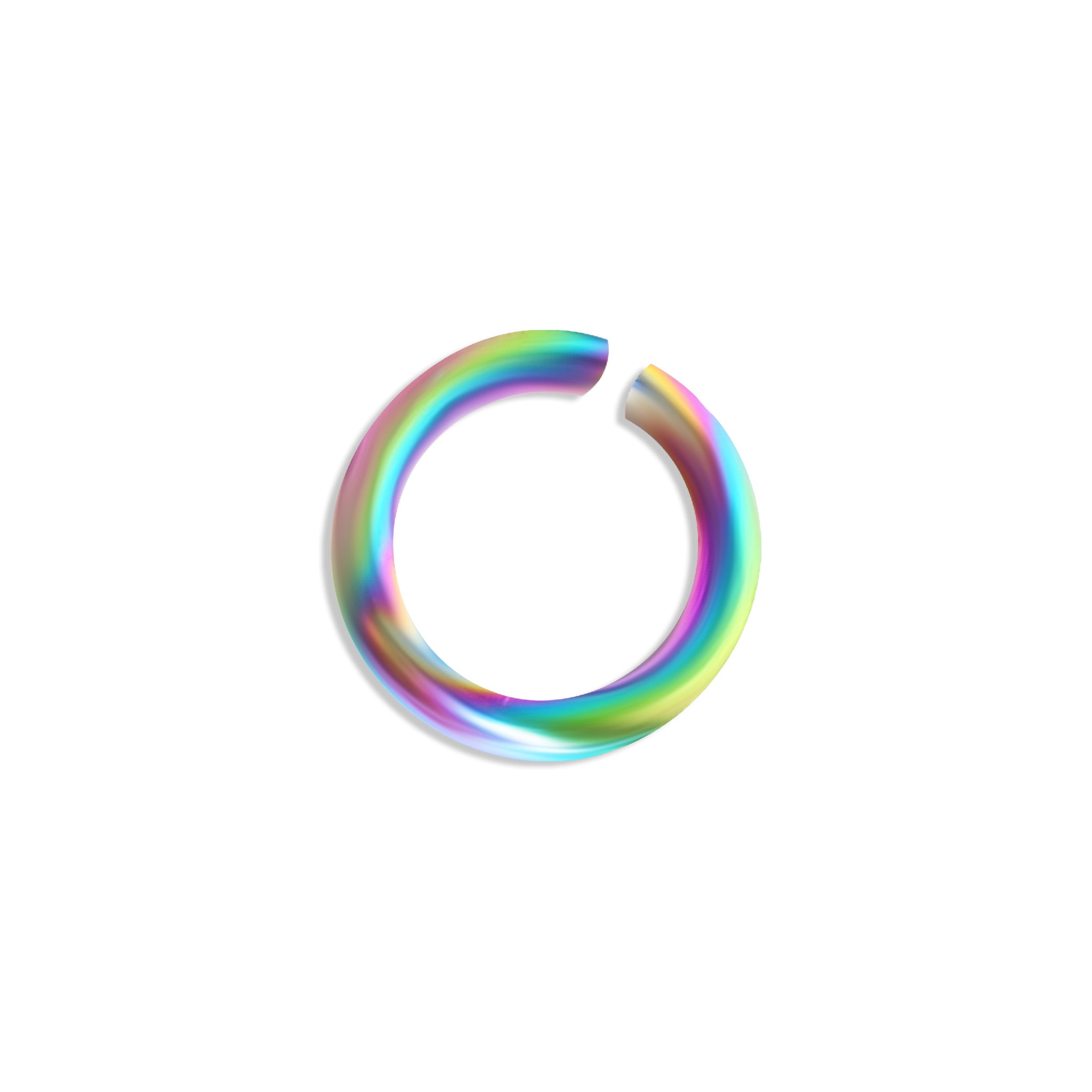 100 Pack rostfritt stål Rainbow Open Jump Rings / ENC0025