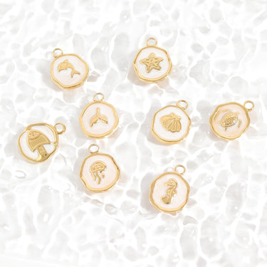 18K Gold PVD Jellyfish Epoxy Charm